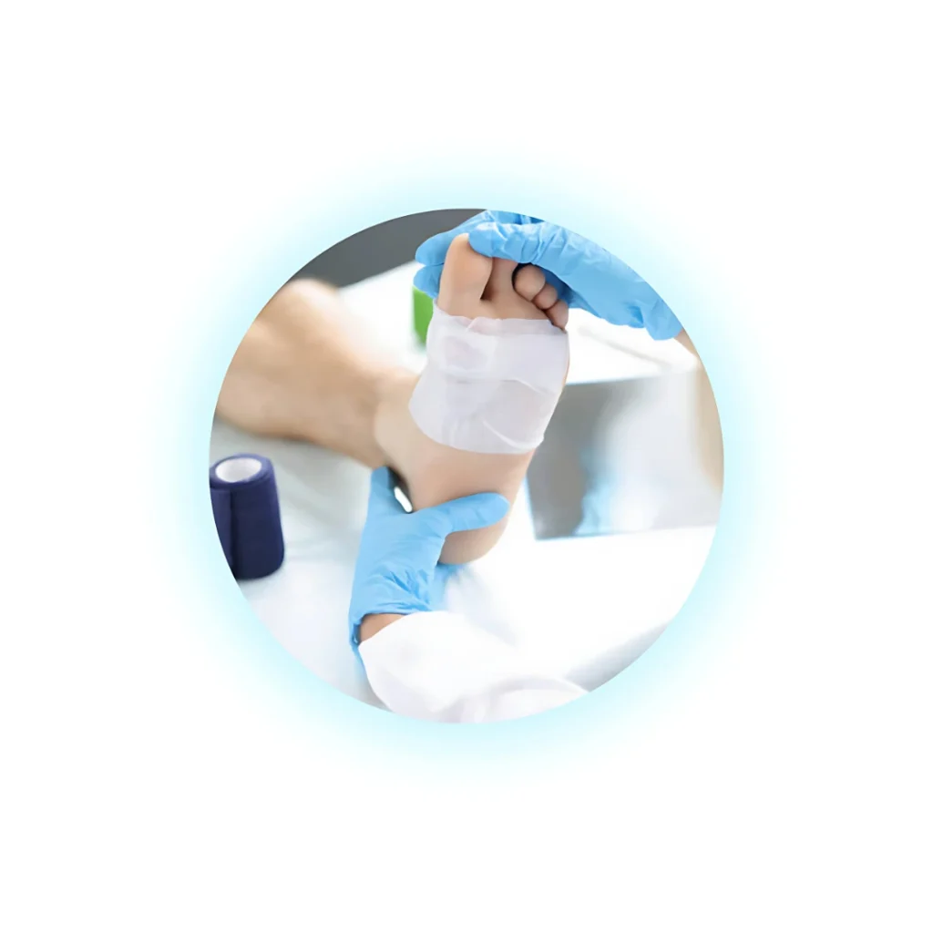 Podiatrist Using Graft Product